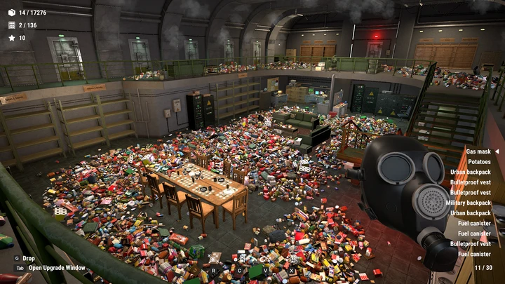 Bunker Tidy Up уютная игра про расстановку припасов по полкам
