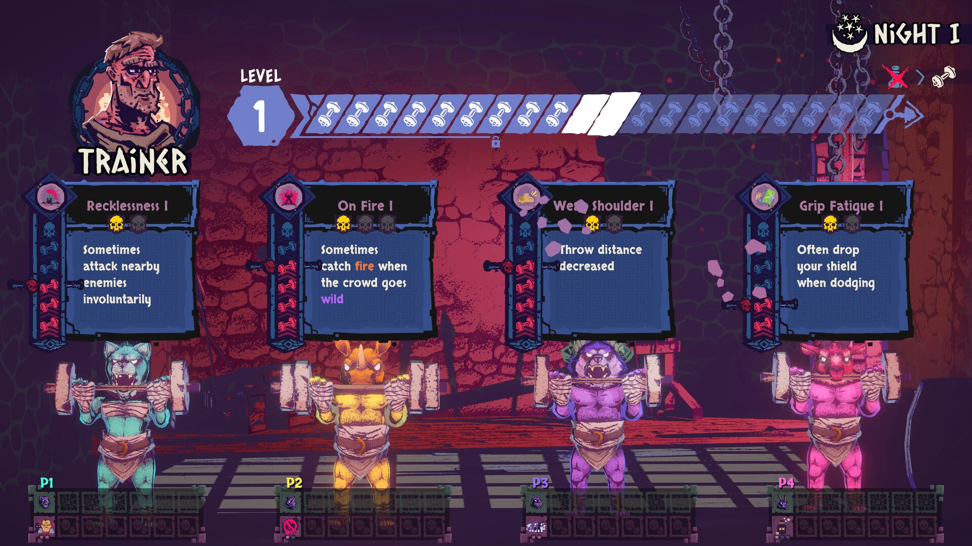 Chained Beasts кооперативный гладиаторский рогалик с цепями — изображение 9