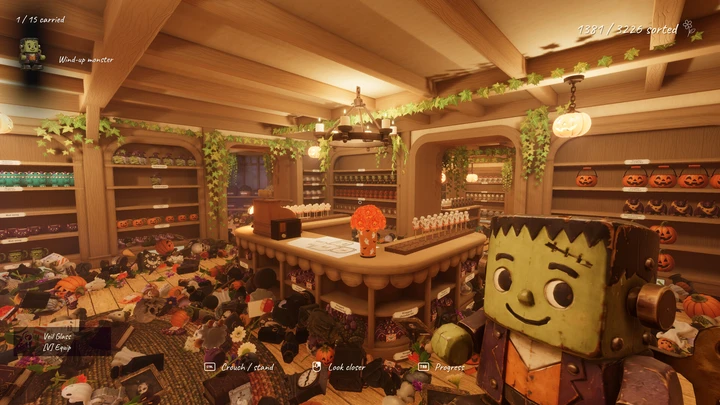 Спокойная игра про уборку в Tidy Up the Halloween Shop