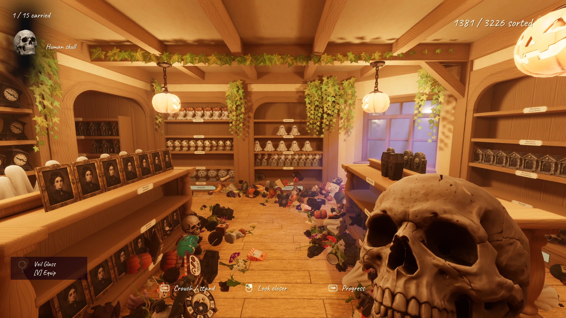 Спокойная игра про уборку в Tidy Up the Halloween Shop — изображение 4