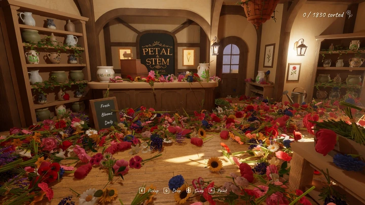 Tidy Up the Flower Shop уютная уборка цветов от первого лица