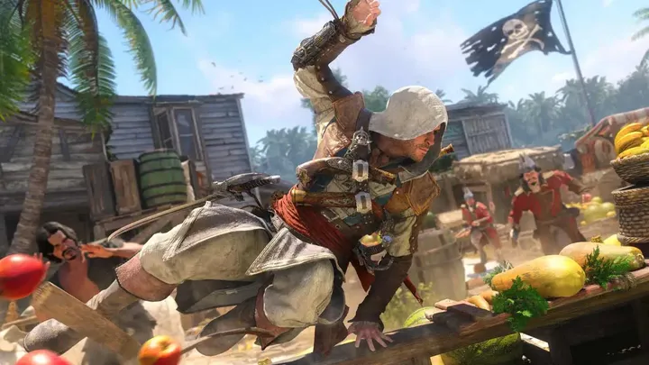 Игроки в AC Black Flag при ресинке крушат спину Edward Kenway