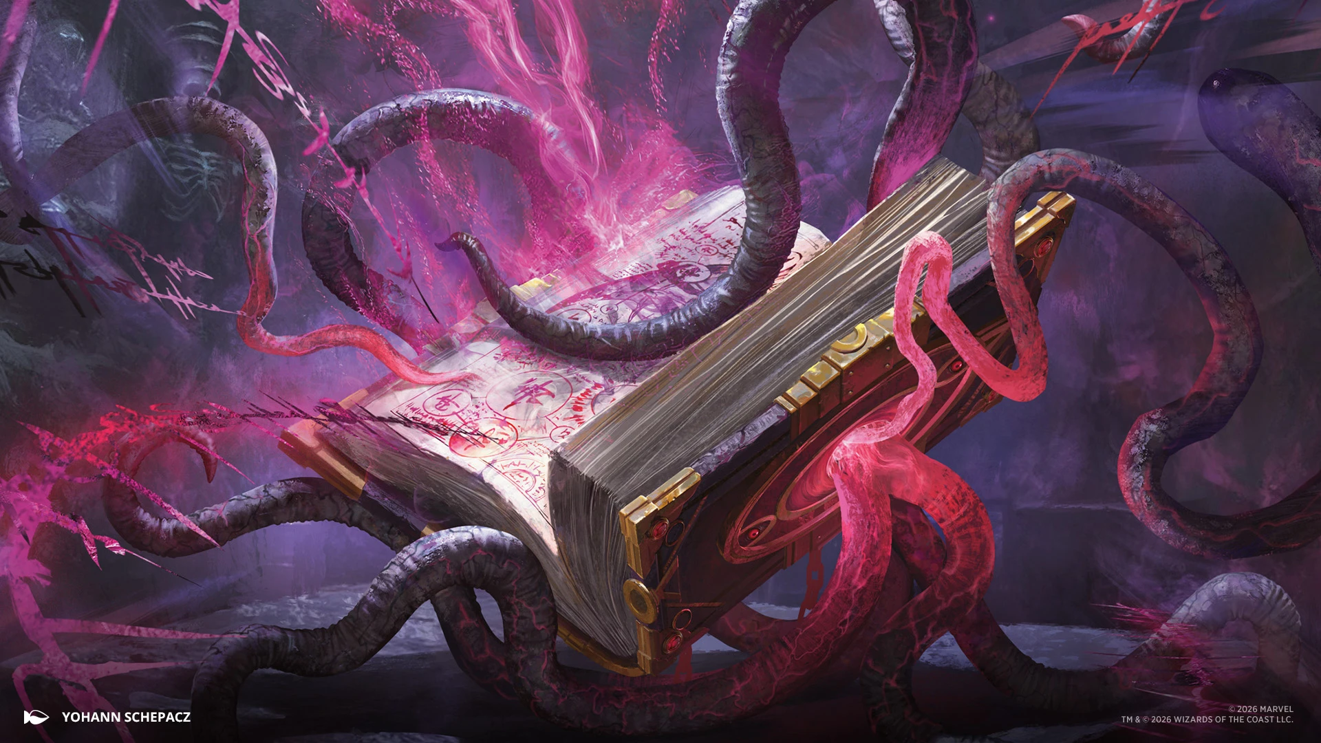 Marvel Darkhold Destiny — первый сет Universes Beyond для MTG в 2027 — изображение 1