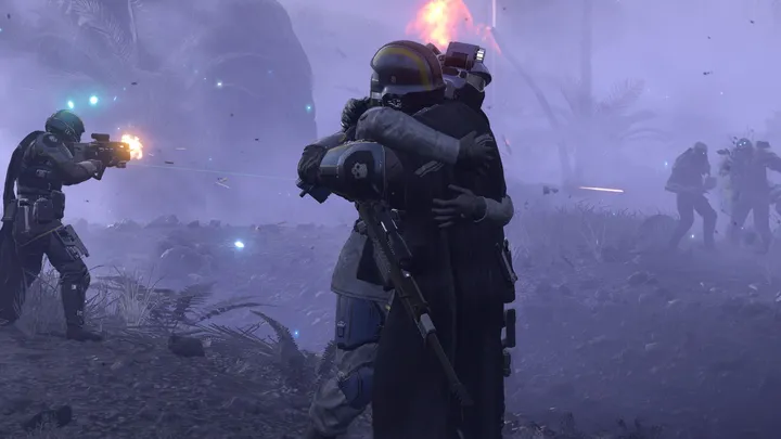 NPC в Helldivers 2 теперь обнимают вас в ответ, даже если вы одиноки