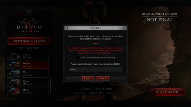 В Diablo 4 наконец можно будет играть одним персонажем каждый сезон — изображение 1