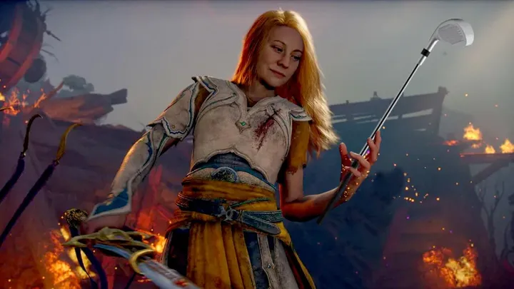 Звезда God of War в роли Laufey разбила клюшку из The Last of Us на первом дне работы